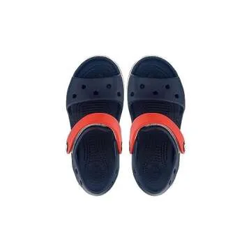 Crocs Kids' Crocband Sandals, Navy/Red, 4 Toddler