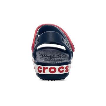 Crocs Kids' Crocband Sandals, Navy/Red, 4 Toddler