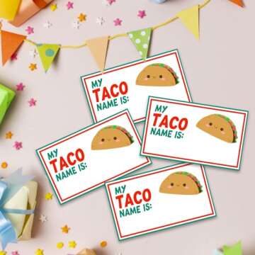 cidobi Taco Name Game for Fun Birthday Parties