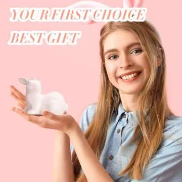 Nuenen 8 Pcs Mini White Ceramic Bird Decor Ceramic White Chubby Birds Small Animal 3.5 Inch Spring Easter Porcelain Modern Home Decor for Living Room, Bedroom, Cabinets, Office Desktop (Rabbit)