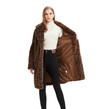 Elegant Leopard Print Winter Coat for Women - GRANT ORIENTE