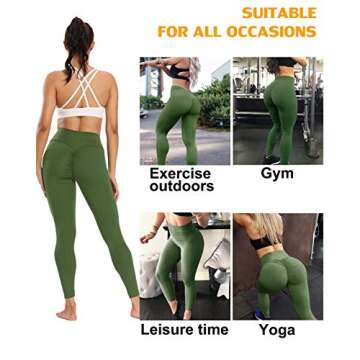ZITAIMEI Scrunch Butt Lifting Yoga Pants for Women