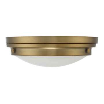 Savoy House 3-Light Flush Mount Light Fixture in Warm Brass