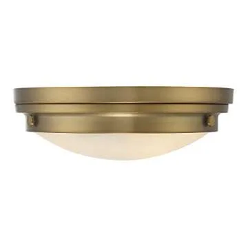 Savoy House 3-Light Flush Mount in Warm Brass Finish