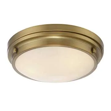 Savoy House 3-Light Flush Mount in Warm Brass Finish
