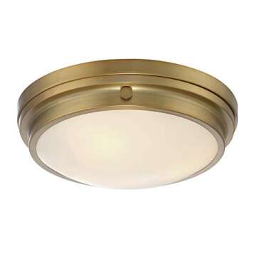 Savoy House 3-Light Flush Mount in Warm Brass Finish