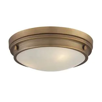 Savoy House 3-Light Flush Mount in Warm Brass Finish