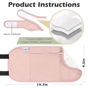 Pedobi 2 Pcs Castor Oil Pack Wrap, Organic Cotton Castor Oil Wrap for Neck, Castor Oil Compress for Liver Detox, Insomnia, Constipation Pink