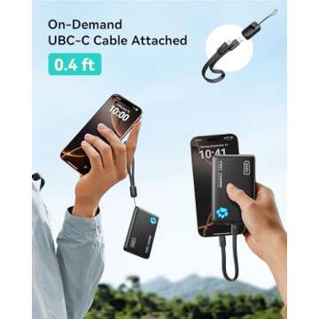 INIU Portable Charger 10000mAh Fast Charging Power Bank