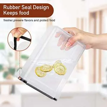 JUJOJB 68 PCS Airtight Food Storage Containers With Lids BPA Free,6 Pack With Pouring Spout Cereal Containers Storage for Kitchen Pantry Organization and Storage,Dishwasher safe,Labels Marker