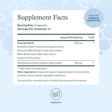 Youtheory Hyaluronic Acid Advanced Formula - Joint Support Supplement with Boswellia Extract* - Skin...