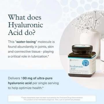 Youtheory Hyaluronic Acid Advanced Formula - Joint Support Supplement with Boswellia Extract* - Skin Health Supplement - Dairy, Soy & Gluten Free - 120 Vegetarian Capsules