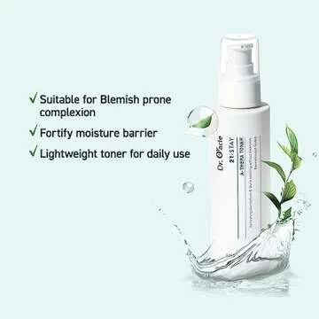 A-Thera Toner Facial Moisturizer Face Serum Korean Skincare Toner for Sensitive Skin, (4.05fl.oz.fl.), Dermatologist Tested, 21;Stay by DR.ORACLE