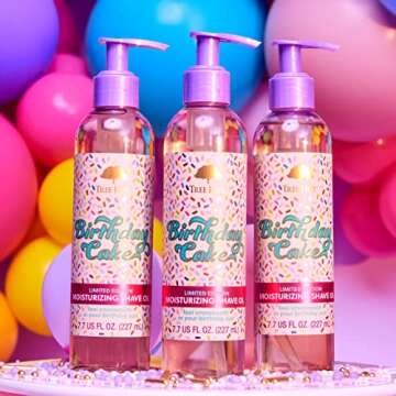 Tree Hut Bare Birthday Cake Hydrating & Moisturizing Shave Oil, 7.7 fl oz.