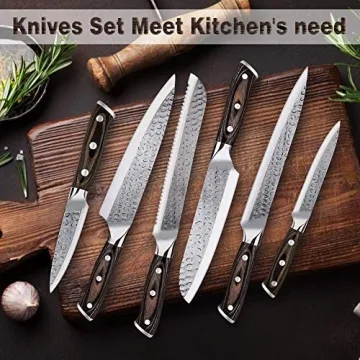 Tudoccy 16-Piece Ultra-Sharp Knife Set with Block