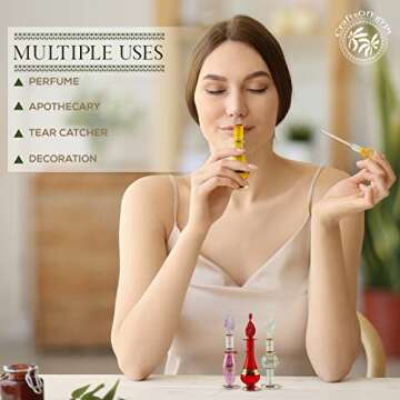 Handcrafted Genie Glass Perfume Bottles Set of 10