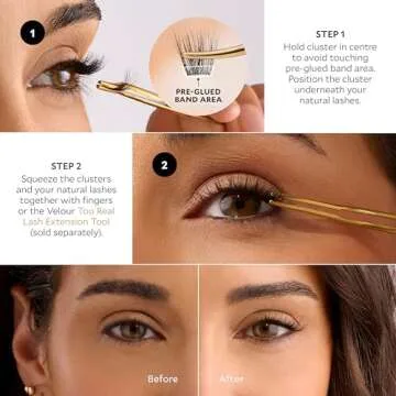 Velour Self-Stick Lash Clusters - Easy, Natural Beauty