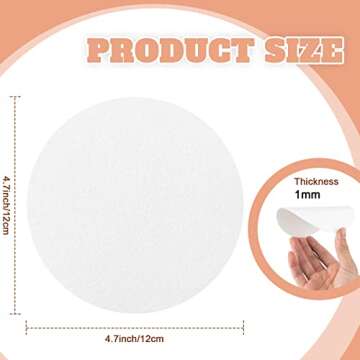 100 Sheets Round Microwave Kiln Papers 4.7 Inch Ceramic Fiber Paper Insulation Ceramic Fiber Blanket...