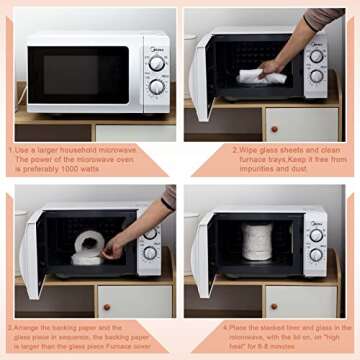 100 Sheets Round Microwave Kiln Papers 4.7 Inch Ceramic Fiber Paper Insulation Ceramic Fiber Blanket for Glass Fusing DIY Crafts Supplies