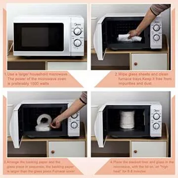 100 Sheets Round Microwave Kiln Papers 4.7 Inch Ceramic Fiber Paper Insulation Ceramic Fiber Blanket for Glass Fusing DIY Crafts Supplies