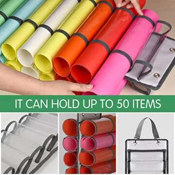 Vinyl Storage Organizer for Craft Supplies - Wall Mount