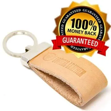 Logical Leather Keychain - Premium Genuine Leather Keychains for Men and Women (Tan)