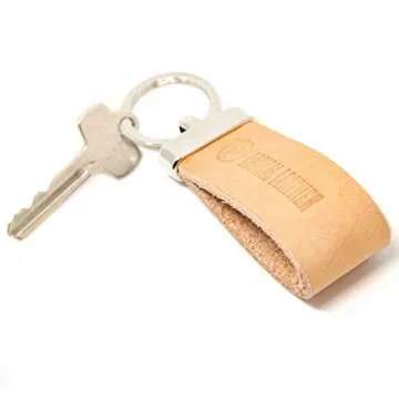 Logical Leather Keychain - Premium Genuine Leather Keychains for Men and Women (Tan)