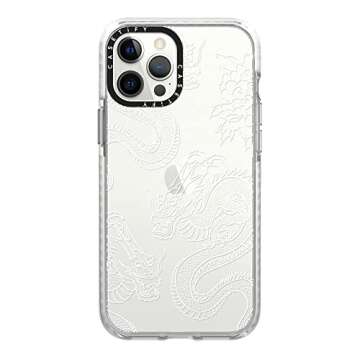 CASETiFY Impact iPhone 12 Pro Max Case [6.6ft Drop Protection] - Dragons - Clear Frost