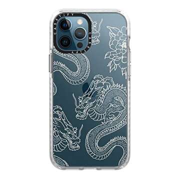 CASETiFY Impact iPhone 12 Pro Max Case [6.6ft Drop Protection] - Dragons - Clear Frost