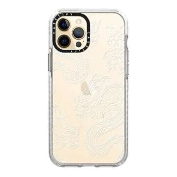 CASETiFY Impact iPhone 12 Pro Max Case [6.6ft Drop Protection] - Dragons - Clear Frost