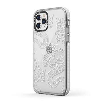 CASETiFY Impact iPhone 12 Pro Max Case [6.6ft Drop Protection] - Dragons - Clear Frost