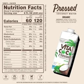 Vita Coco Organic Coconut Water Refreshing 12 Pack