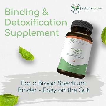 Binder Blend - Toxin Binder Supplement, Detox Capsules for a Healthy Gut - 180 Capsules - 90 Serving...