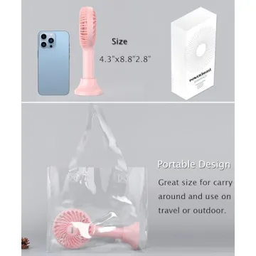 HonHey Portable Handheld Fan - USB Rechargeable, 4 Speeds