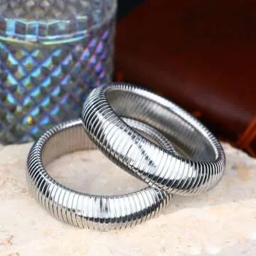 Buy Miss Right Chunky Stretch Bangle Bracelets Set for Women