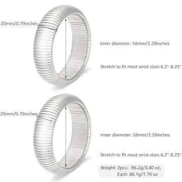 Buy Miss Right Chunky Stretch Bangle Bracelets Set for Women