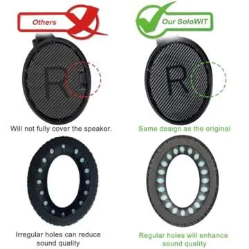 SoloWIT Replacement Earpads Cushions for Bose QuietComfort 35 (QC35) & Quiet Comfort 35 II (QC35 ii) Headphones, Ear Pads with Softer Leather, Noise Isolation Foam, Added Thickness (Black)
