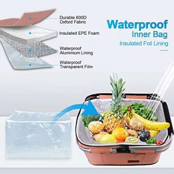 LIQING 35L Picnic Basket - Insulated & Stylish