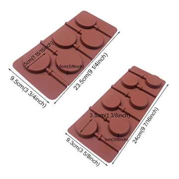 BAKER DEPOT Silicone Mold Set for Lollipops and Cake