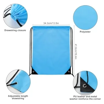 Kuhome 60Pcs Drawstring Backpacks Bulk Gift Bags for Trips