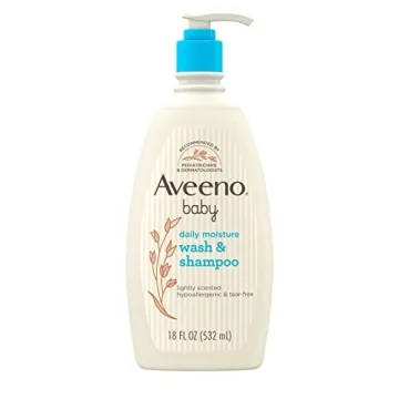 Aveeno Baby Daily Moisture Gentle Body Wash & Shampoo, 2-in-1, Tear-Free, 18 fl. oz