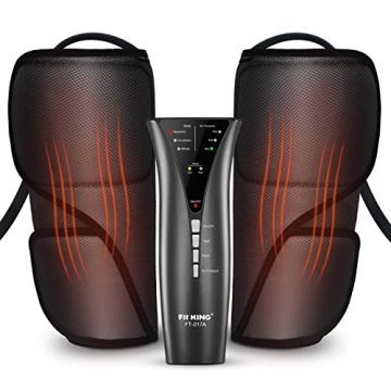 FIT KING Leg Massager for Circulation Calf Massager with Heat 3 Modes 3 Intensities Helpful for Pain...