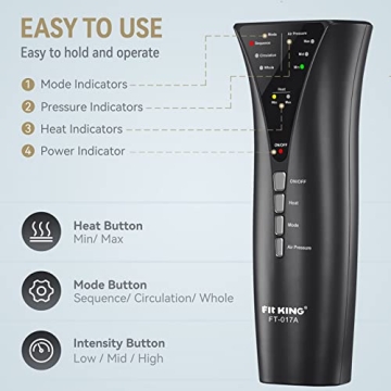 FIT KING Calf Massager with Heat for Pain Relief