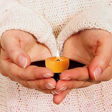 Eco-Friendly Serenibee Beeswax Tea Light Set with Holders