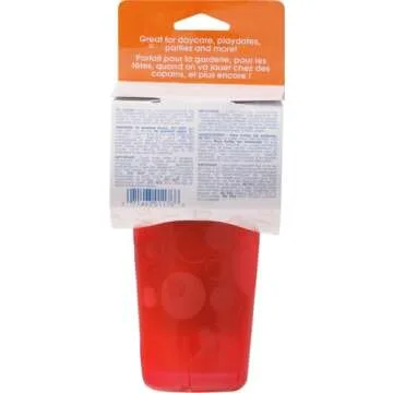 The First Years Take & Toss Spill Proof Sippy Cups - Reusable Toddler Cups - Rainbow - Kids Cups and Snap On Lids for Ages 9 Months and Up - 4 Count