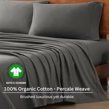 Luxurious Lane Linen Organic Cotton King Sheets Set