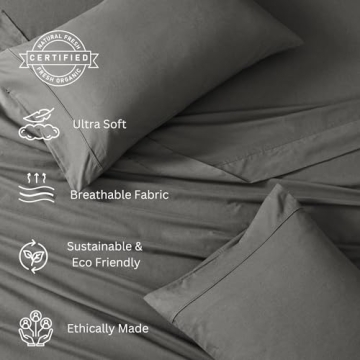 Luxurious Lane Linen Organic Cotton King Sheets Set