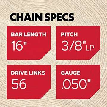 Oregon S56x3 3-Pack AdvanceCut Chainsaw Chains for 16-Inch Bar -56 Drive Links – Low-Kickback, Fits Husqvarna, Echo, Poulan, Wen and more