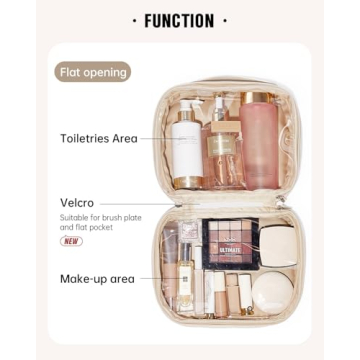 EACHY Travel Makeup Bag Waterproof Cosmetic Organizer