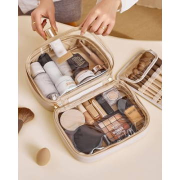 EACHY Travel Makeup Bag Waterproof Cosmetic Organizer